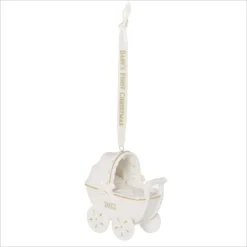 2022 Baby's First Christmas Porcelain Carriage (Slightly Damaged Box)