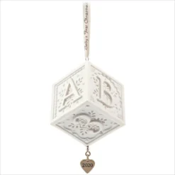 2020 Baby's First Christmas Porcelain Block