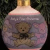 1993 Baby's First Christmas Ball (Girl)(Slightly Damaged Box)