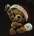 1991 Baby's First Christmas Bear Child Age Bear (No Box)