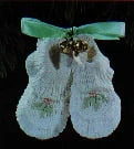 1994 Baby's 1st Christmas-Porcelain Booties (Slightly Damaged Box)