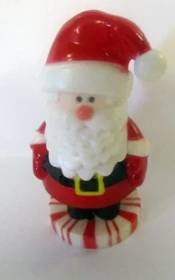 1974 Santa On Peppermint Round *MM Christmas